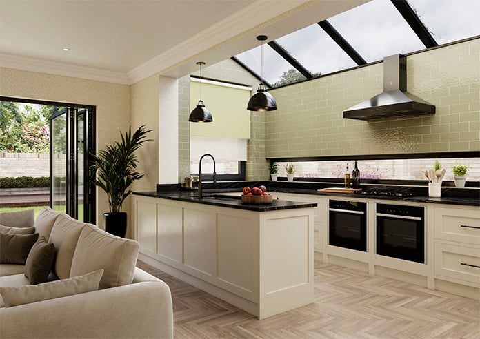 Rimini (Blackout), Sand & Texen Truffle - Double Roller Blind - Image 6